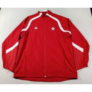 Adidas Jacket Mens XL Red Clemson University Windbreaker Performance‎ Distressed